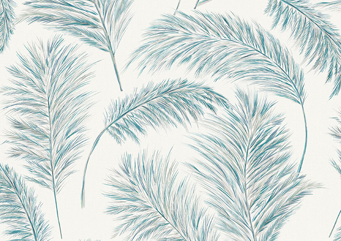 Pampas Grass, Blue Topaz - Roman Blind - Image 7